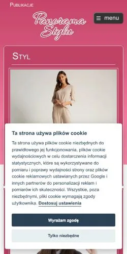 스폰서 기사용 폴란드 매체 Panorama Stylu 사이트 미리보기