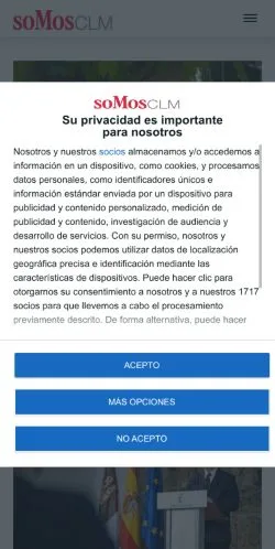 スポンサード記事向けのスペインメディア、somosCLMのサイトプレビュー
