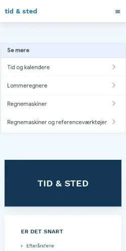 스폰서 기사용 덴마크 매체 Tid & Sted 사이트 미리보기