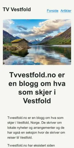 Anteprima del sito TV Vestfold, media di Norvegia per articoli sponsorizzati