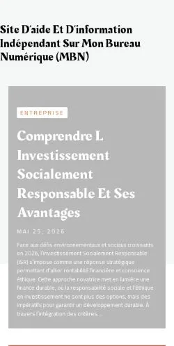 Anteprima del sito mbn-bureau-numerique.fr, media di Francia per articoli sponsorizzati