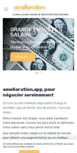 Voorbeeld van de site Amelioration, medium uit Frankrijk voor gesponsorde artikelen