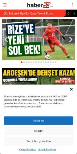 Voorbeeld van de site Haber53, medium uit Turkije voor gesponsorde artikelen