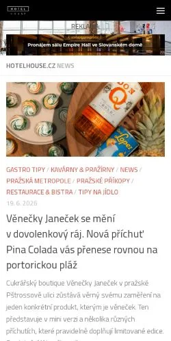 Anteprima del sito Hotelhouse, media di Cechia per articoli sponsorizzati