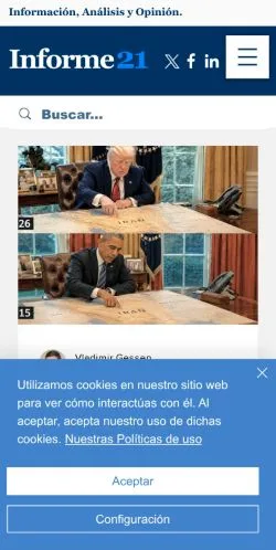 Vorschau der Website Informe21, Medium aus Spanien für gesponserte Artikel