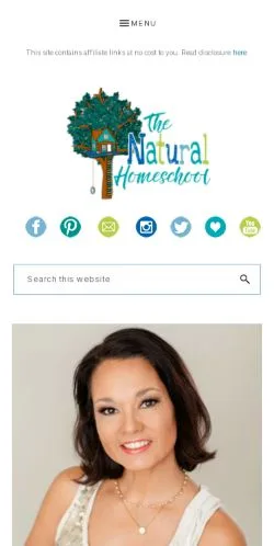 Anteprima del sito The Natural Homeschool, media di Stati Uniti per articoli sponsorizzati