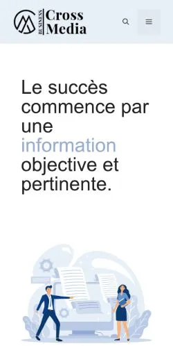 スポンサード記事向けのフランスメディア、Cross Médiaのサイトプレビュー