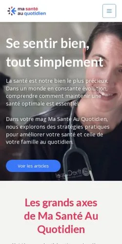 Voorbeeld van de site Ma Santé au Quotidien, medium uit Frankrijk voor gesponsorde artikelen