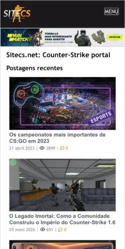 Forhåndsvisning af SiteCS, medie fra Brasilien til sponsorerede artikler