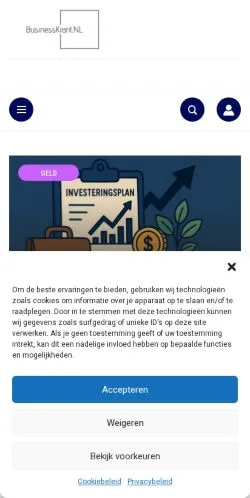 Anteprima del sito Businesskrant, media di Paesi Bassi per articoli sponsorizzati