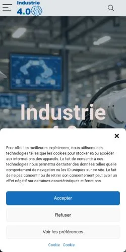 스폰서 기사용 프랑스 매체 Industrie 4.0 사이트 미리보기