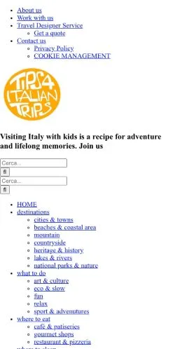 Podgląd witryny Tips4ItalianTrips, medium z kraju Stany Zjednoczone do artykułów sponsorowanych