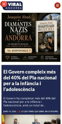 Podgląd witryny Viral Andorra, medium z kraju Hiszpania do artykułów sponsorowanych