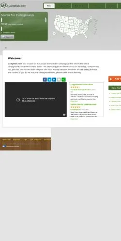 Voorbeeld van de site CampRate, medium uit Verenigde Staten voor gesponsorde artikelen