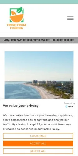 Anteprima del sito Fresh From Florida, media di Stati Uniti per articoli sponsorizzati