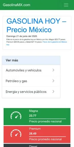 스폰서 기사용 스페인 매체 Gasolina Hoy 사이트 미리보기