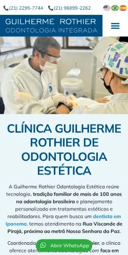 Anteprima del sito Guilherme Rothier Odontologia Estética, media di Brasile per articoli sponsorizzati