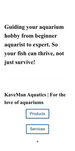 Anteprima del sito KaveMan Aquatics, media di Stati Uniti per articoli sponsorizzati