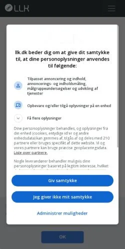 Forhåndsvisning av nettstedet Lav Linket Kortere, medium fra Danmark for sponsede artikler