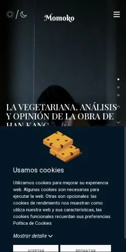 Anteprima del sito Momoko, media di Spagna per articoli sponsorizzati