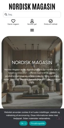 스폰서 기사용 덴마크 매체 Nordisk Magasin 사이트 미리보기