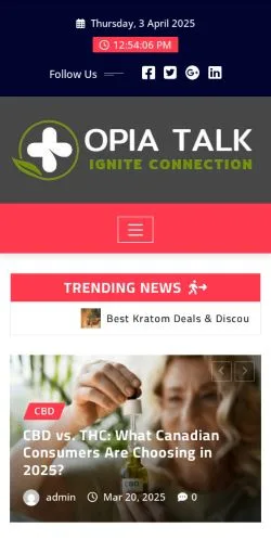 Aperçu du site Opia Talk, média de États-Unis pour articles sponsorisés