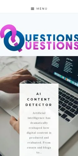 Podgląd witryny Questions Questions, medium z kraju Stany Zjednoczone do artykułów sponsorowanych