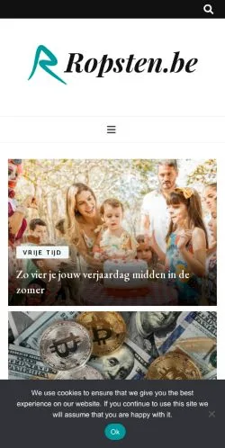 Preview of the Ropsten.be - website, a media outlet in Belgium for sponsored articles