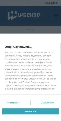 Anteprima del sito TV Wschód, media di Polonia per articoli sponsorizzati