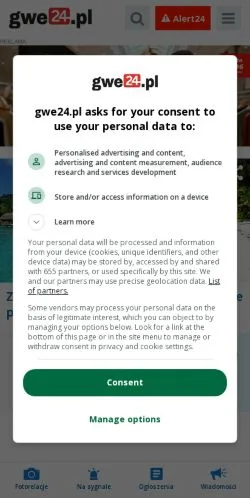 スポンサード記事向けのポーランドメディア、Sieć Portaliのサイトプレビュー