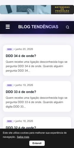 Anteprima del sito Tendências, media di Brasile per articoli sponsorizzati