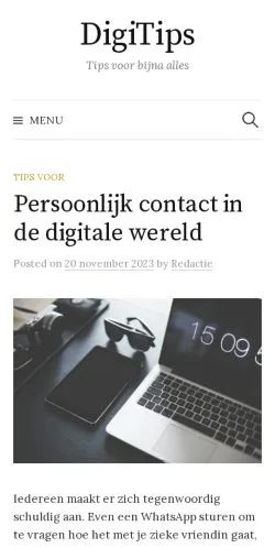 Aperçu du site DigiTips, média de Belgique pour articles sponsorisés