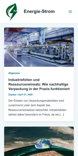 Anteprima del sito Energie-Strom -, media di Germania per articoli sponsorizzati