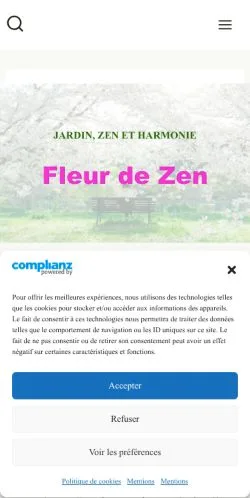 Podgląd witryny Fleur De Zen, medium z kraju Francja do artykułów sponsorowanych