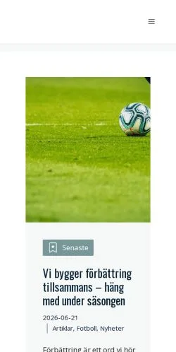 Voorbeeld van de site LFC Fans, medium uit Zweden voor gesponsorde artikelen