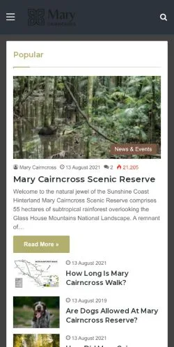 Podgląd witryny Mary Cairncross Scenic Reserve, medium z kraju Australia do artykułów sponsorowanych