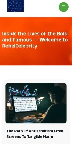Anteprima del sito Rebel Celebrity, media di Stati Uniti per articoli sponsorizzati