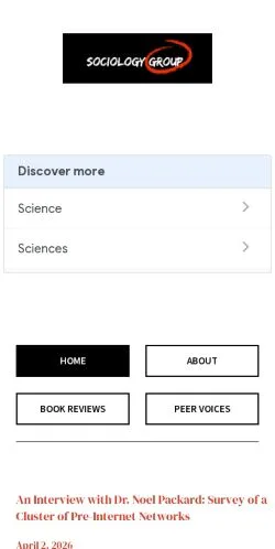 Anteprima del sito Sociology Group, media di Regno Unito per articoli sponsorizzati