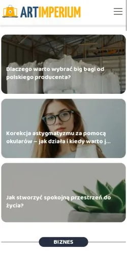 Anteprima del sito Art Imperium, media di Polonia per articoli sponsorizzati