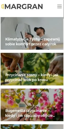 Aperçu du site Margran, média de Pologne pour articles sponsorisés