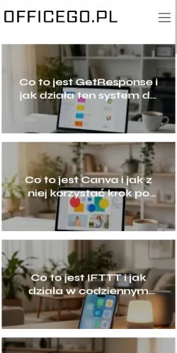 Voorbeeld van de site OfficeGo, medium uit Polen voor gesponsorde artikelen