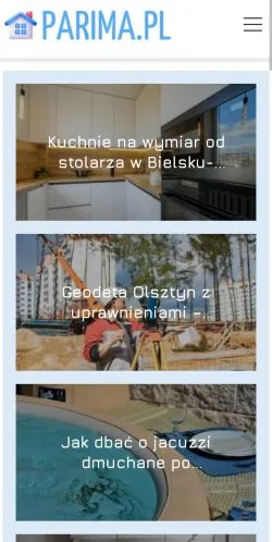 Förhandsvisning av webbplatsen Parima, medium i Polen för sponsrade artiklar