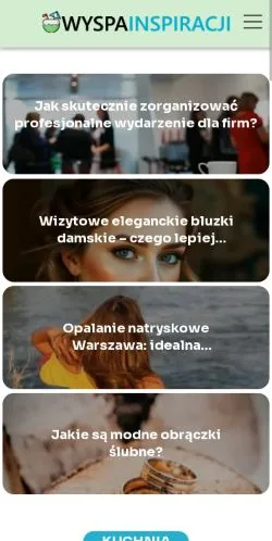Anteprima del sito Wyspa Inspiracji, media di Polonia per articoli sponsorizzati