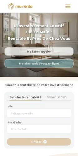 Anteprima del sito Ma-Renta, media di Francia per articoli sponsorizzati
