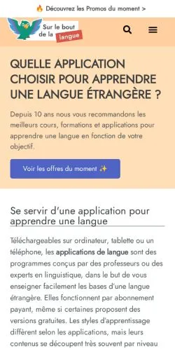 Anteprima del sito Sur Le Bout De La Langue, media di Francia per articoli sponsorizzati