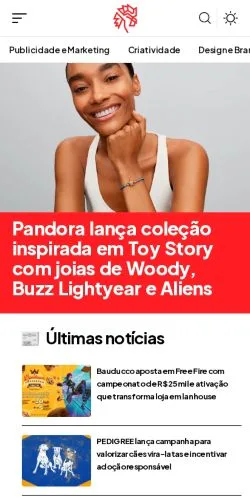 Anteprima del sito Publicitários Criativos, media di Brasile per articoli sponsorizzati