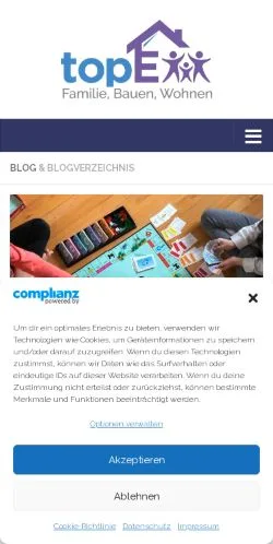 Podgląd witryny topE Familie Bauen Wohnen, medium z kraju Niemcy do artykułów sponsorowanych