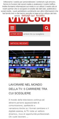 Forhåndsvisning af ViviCool, medie fra Italien til sponsorerede artikler