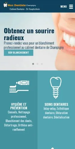 Podgląd witryny Dentiste Champigny, medium z kraju Francja do artykułów sponsorowanych
