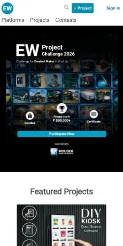 Sponsorlu makaleler için Amerika Birleşik Devletleri medyası ElectronicWings sitesinin önizlemesi